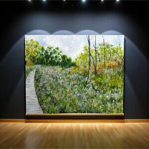 Original Acrylic Painting "Walking Into Nature" 8 x 10" Unframed Artwork